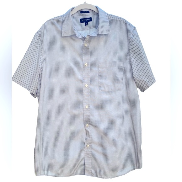Banana Republic Other - Banana Republic Shirt Men’s XL Slim Fit Casual Micro Dot Print Gray Cotton Blend